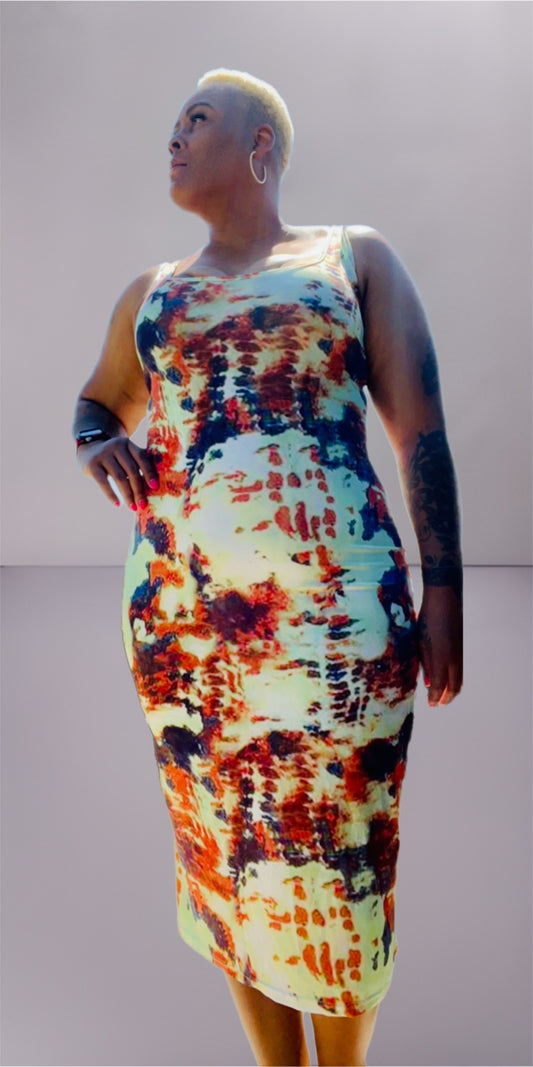 "Cant Tye Me Down" Midi Dress